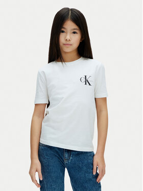 Calvin Klein Jeans Calvin Klein Jeans Camiseta Chest Monologo LV1CKSJA32 Blanco Regular Fit