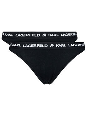KARL LAGERFELD KARL LAGERFELD Klasikinių kelnaičių komplektas Logo Set 211W2127 Juoda