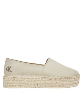 Calvin Klein Jeans Espadrile Calvin Klein Jeans Flatform Esdparille Mg/Hdw YW0YW01737 Écru