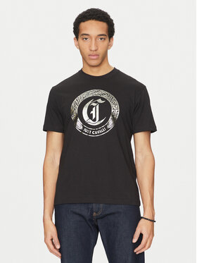 Just Cavalli Just Cavalli T-shirt 78OAHT14 Crna Regular Fit