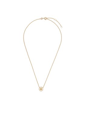 Tory Burch Намисто Tory Burch Kira Enamel Pendant 90549 Білий