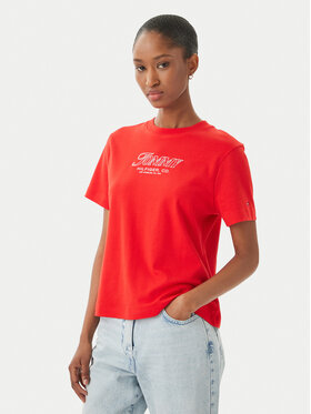 Tommy Hilfiger Tommy Hilfiger Camiseta Logo Interlock WW0WW48707 Rojo Regular Fit