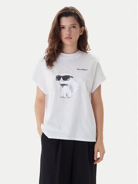 KARL LAGERFELD KARL LAGERFELD Camiseta A2W17115 Blanco Loose Fit