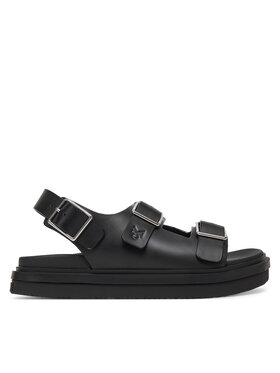 Calvin Klein Jeans Sandále Calvin Klein Jeans Flat Molded Sandal Buckle YW0YW01785 Čierna