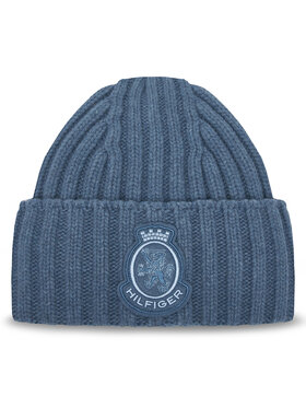 Tommy Hilfiger Cepure Tommy Hilfiger Th Crest Fluffy AW0AW18210 Zils
