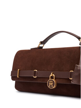 Tommy Hilfiger Bolso Tommy Hilfiger American Icon Clutch Suede AW0AW19515 Marrón