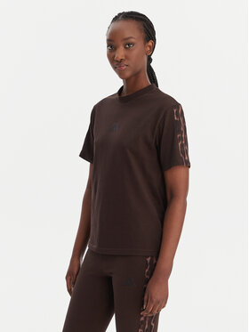 adidas adidas Camiseta Seasonal Essentials Leopard Print KE8830 Marrón Regular Fit
