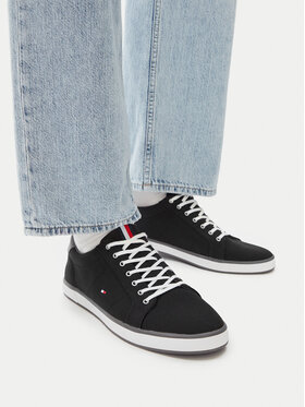Tommy Hilfiger Πάνινα παπούτσια Tommy Hilfiger Harlow 1D FM0FM00596 Μαύρο