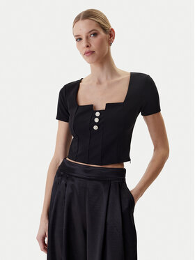 Guess Guess Блузка W6RP08 KCBO2 Чорний Classic Fit