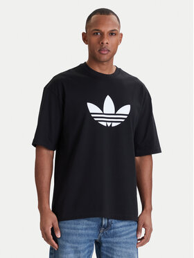 adidas adidas Футболка adicolor Trefoil KD4091 Чорний Loose Fit