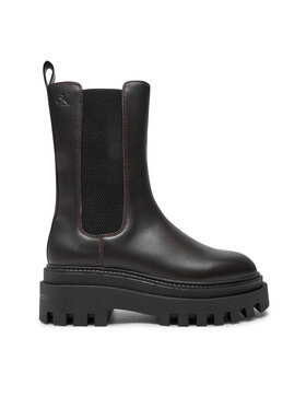 Calvin Klein Jeans Členková obuv s elastickým prvkom Calvin Klein Jeans Flatform YW0YW01542 Hnedá