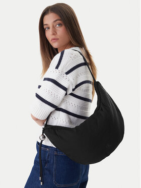 Calvin Klein Kabelka Calvin Klein Nylon Cord Small Hobo Bag LV04F3382G Čierna