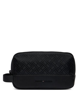 Tommy Hilfiger Neseser Tommy Hilfiger Th Nylon Jacquard Washbag AM0AM14508 Crna