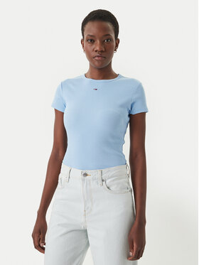 Tommy Jeans Tommy Jeans Camiseta Essential DW0DW17383 Celeste Slim Fit
