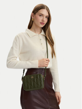 Calvin Klein Handtasche Calvin Klein Quilted Double Zip Camera Bag LV04F3328G Dunkelgrün
