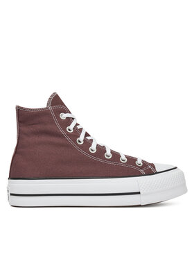 Converse Sneakers aus Stoff Converse Chuck Taylor All Star Lift Platform A10646C Dunkelrot