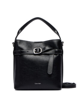 Calvin Klein Kabelka Calvin Klein Buckle Mini Bucket Crossbody LV04F3550G Čierna