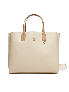 Tommy Hilfiger Kabelka Tommy Hilfiger Th Distinct Satchel AW0AW17463 Béžová