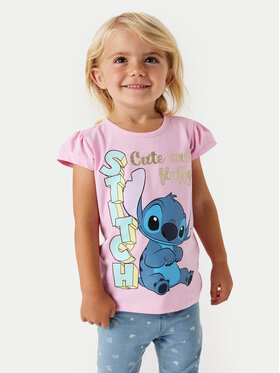NAME IT NAME IT Camiseta Folly Stitch 13240690 Rosa Regular Fit