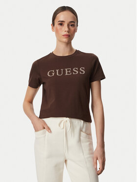 Guess Guess Camiseta V6RI20 J1314 Marrón Regular Fit