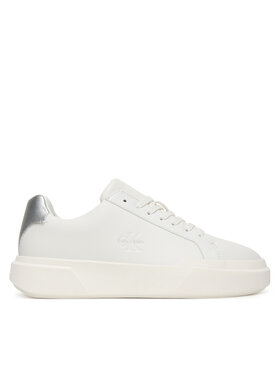 Calvin Klein Sneakersy Calvin Klein Chunky Cupsole Lace Up Lth Met YW0YW01948 Bílá
