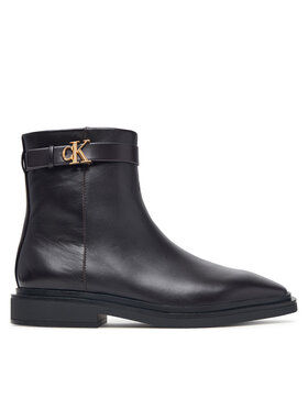 Calvin Klein Botine Calvin Klein Square Ankle Boot Lth Mg Hdw HW0HW03186 Maro închis