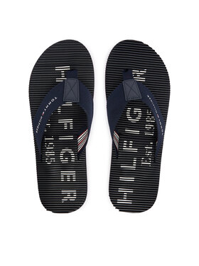 Tommy Hilfiger Zehentrenner Tommy Hilfiger Massage Beach Sandal FM0FM06006 Dunkelblau