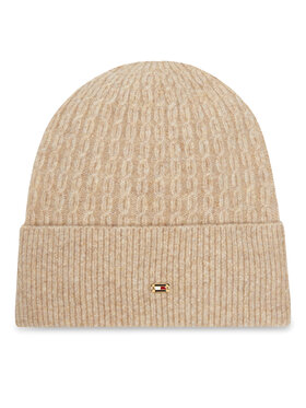 Tommy Hilfiger Čepice Tommy Hilfiger Th Cable Enamel Flag AW0AW17776 Hnědá