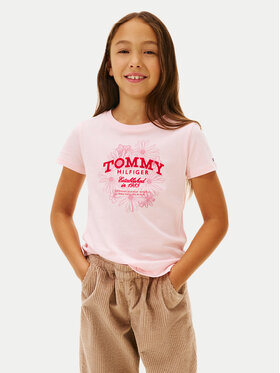 Tommy Hilfiger Tommy Hilfiger Camiseta KG0KG09257 D Rosa Regular Fit