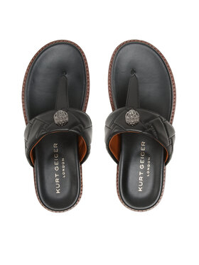 Kurt Geiger Джапанки Kurt Geiger Kensington T-Bar Chunky 9819900109 Черен