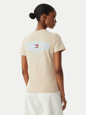 Tommy Jeans Tommy Jeans Camiseta Wavy Flag DW0DW22274 Beige claro Regular Fit