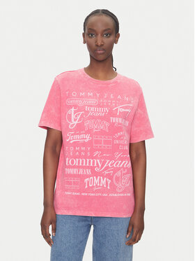 Tommy Jeans Tommy Jeans T-shirt Multi Brand DW0DW20923 Rosa Relaxed Fit