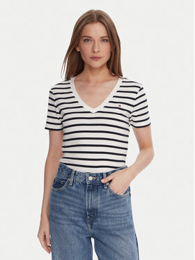Tommy Hilfiger Tommy Hilfiger Camiseta WW0WW40584 Blanco Regular Fit