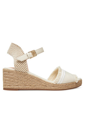 Tommy Hilfiger Espadrilles Tommy Hilfiger Fringe Canvas Medium Wedge FW0FW08879 Bēšs