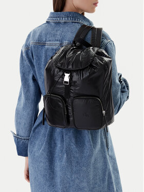 Calvin Klein Rucksack Calvin Klein Pocket Nylon Flap Backpack LV04F3406G Schwarz