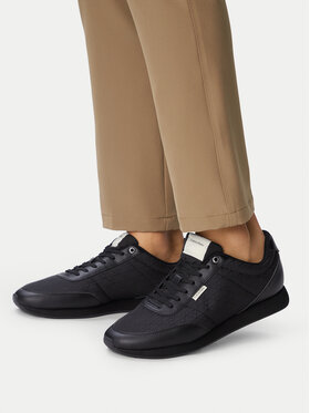 Calvin Klein Sneakersy Calvin Klein Retro Runner T Lth Aop Ny HM0HM02213 Čierna