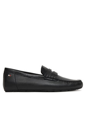 Tommy Hilfiger Mokasīni Tommy Hilfiger Flag Leather Driver Loafer FW0FW09350 Melns