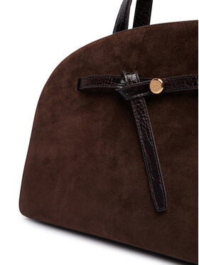 Tory Burch Bolso Tory Burch Romy Suede Bauletto 183363 Marrón oscuro
