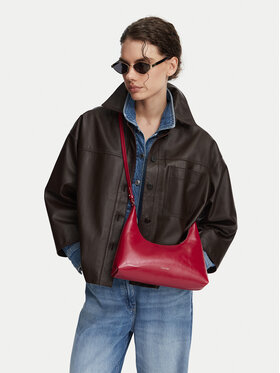 Calvin Klein Ročna torba Calvin Klein Foil Logo Glossy Conv Shoulder B LV04F3737G Rdeča