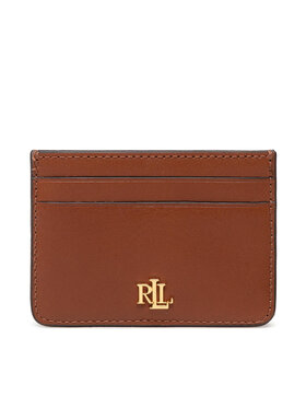 LAUREN RALPH LAUREN Puzdro na kreditné karty Lauren Ralph Lauren Slim Card 432876732002 Hnedá