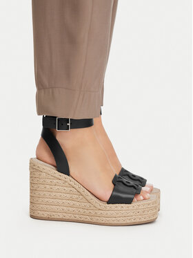 Calvin Klein Espadrilles Calvin Klein Wedge Espad 70 Embl Lth HW0HW02897 Fekete