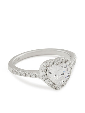 ICED STUFF Prsteň ICED STUFF Heart Gem Biele zlato