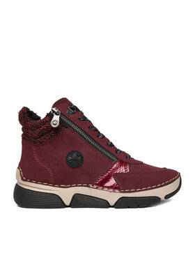 Rieker Schnürschuhe Rieker 45960-35 Dunkelrot