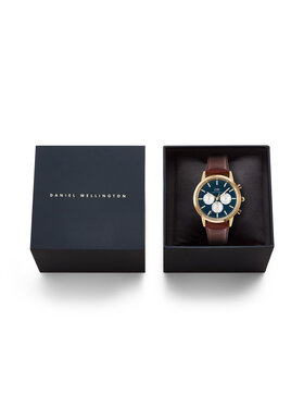 Daniel Wellington Годинник Daniel Wellington Iconic Chronograph St Mawes Arctic Panda DW00100875 Коричневий