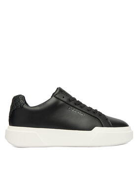 Calvin Klein Sneakersy Calvin Klein Chunky Cupsole Laceup Lth Bt Aop YW0YW02036 Čierna