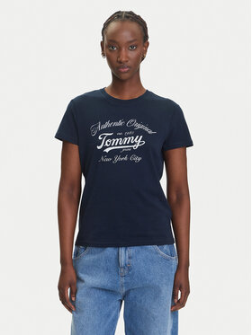 Tommy Jeans Tommy Jeans T-Shirt Essential DW0DW21404 Dunkelblau Regular Fit