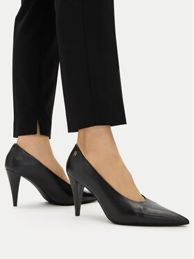 Tommy Hilfiger Tacones Tommy Hilfiger Th Smooth Leather Pump FW0FW08960 Negro