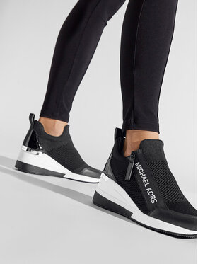 MICHAEL Michael Kors Снікерcи MICHAEL Michael Kors Willis Wedge Trainer 43S2WIFS1D Чорний