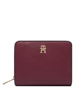 Tommy Hilfiger Cartera Tommy Hilfiger Th Icon Med Za W/ Flap Seasonal AW0AW18758 Guinda/burdeos