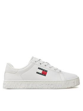 Tommy Jeans Sneakersy Tommy Jeans Tjw Logo Outsole Sneaker Ess EN0EN02703 Bílá